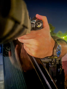 SWCS tactical watch worn during nighttime vehicle operation